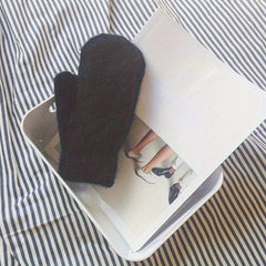 Women Winter Warm Gloves Soft Full Finger Mittens