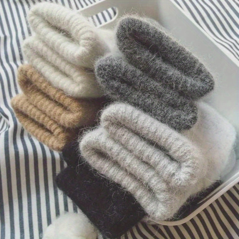 Women Winter Warm Gloves Soft Full Finger Mittens