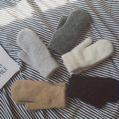 Women Winter Warm Gloves Soft Full Finger Mittens