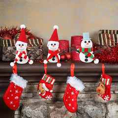 11pcs Build A Snowman Kit Christmas Decorations Snowman Making DIY Kit