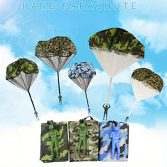 Mini Soldier Parachute Flying Toys Outdoor Games