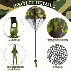 Mini Soldier Parachute Flying Toys Outdoor Games