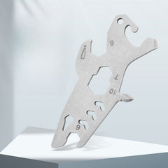 Shark Style Survival Tool Wrench Bottle Opener Screw Stainless Steel Card