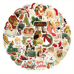 50pcs Christmas Angel Stickers for Stationery Laptops Water Cups