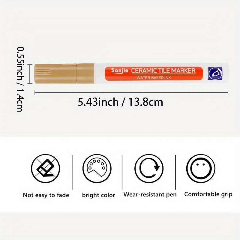 Waterproof Tile Marker Pen for Tile Floor Wall Bathrooms Repair