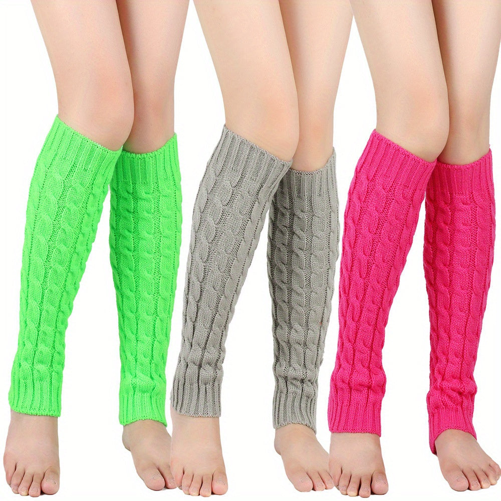 Warm Knitted Leg Guards for Autumn/Winter