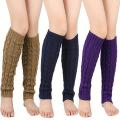 Warm Knitted Leg Guards for Autumn/Winter