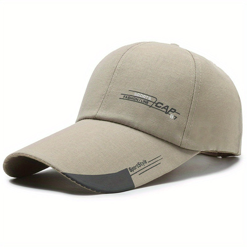 Outdoor Baseball Hat Extended Eaves Canvas Letter Hat