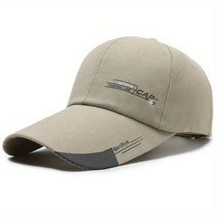 Outdoor Baseball Hat Extended Eaves Canvas Letter Hat
