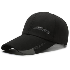 Outdoor Baseball Hat Extended Eaves Canvas Letter Hat
