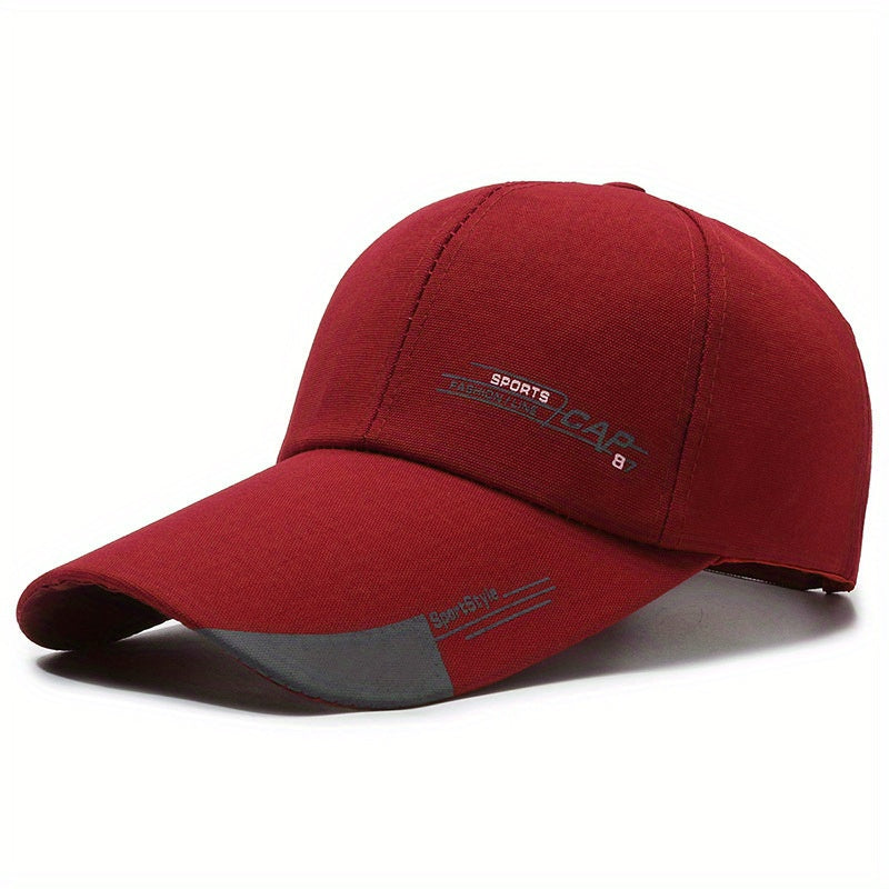 Outdoor Baseball Hat Extended Eaves Canvas Letter Hat