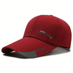 Outdoor Baseball Hat Extended Eaves Canvas Letter Hat