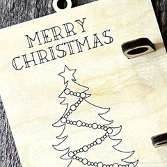 Christmas Santa Claus Elk Money Clip Wooden Ornament Christmas Party Supplies