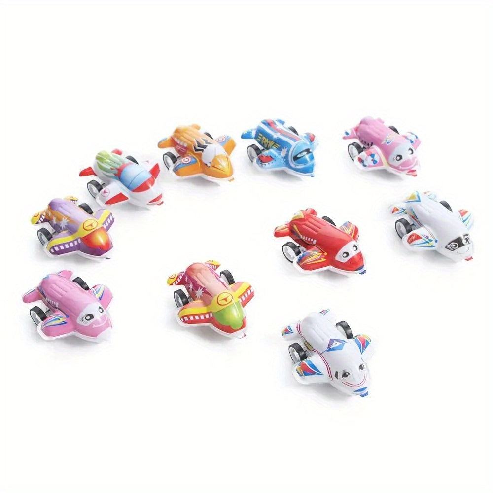 10Pcs Mini Pull Back Plane Toy Party Favors Finger Game