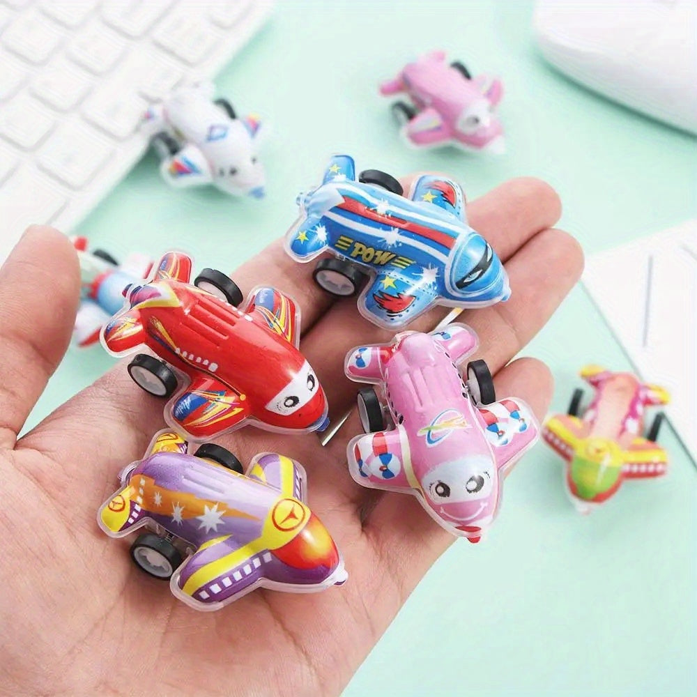 10Pcs Mini Pull Back Plane Toy Party Favors Finger Game