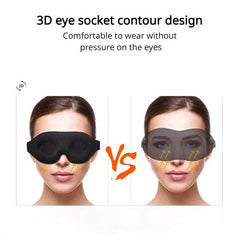 4pcs Blackout Eye Mask With Earplugs & Storage Bag 3D Contoured Blindfold