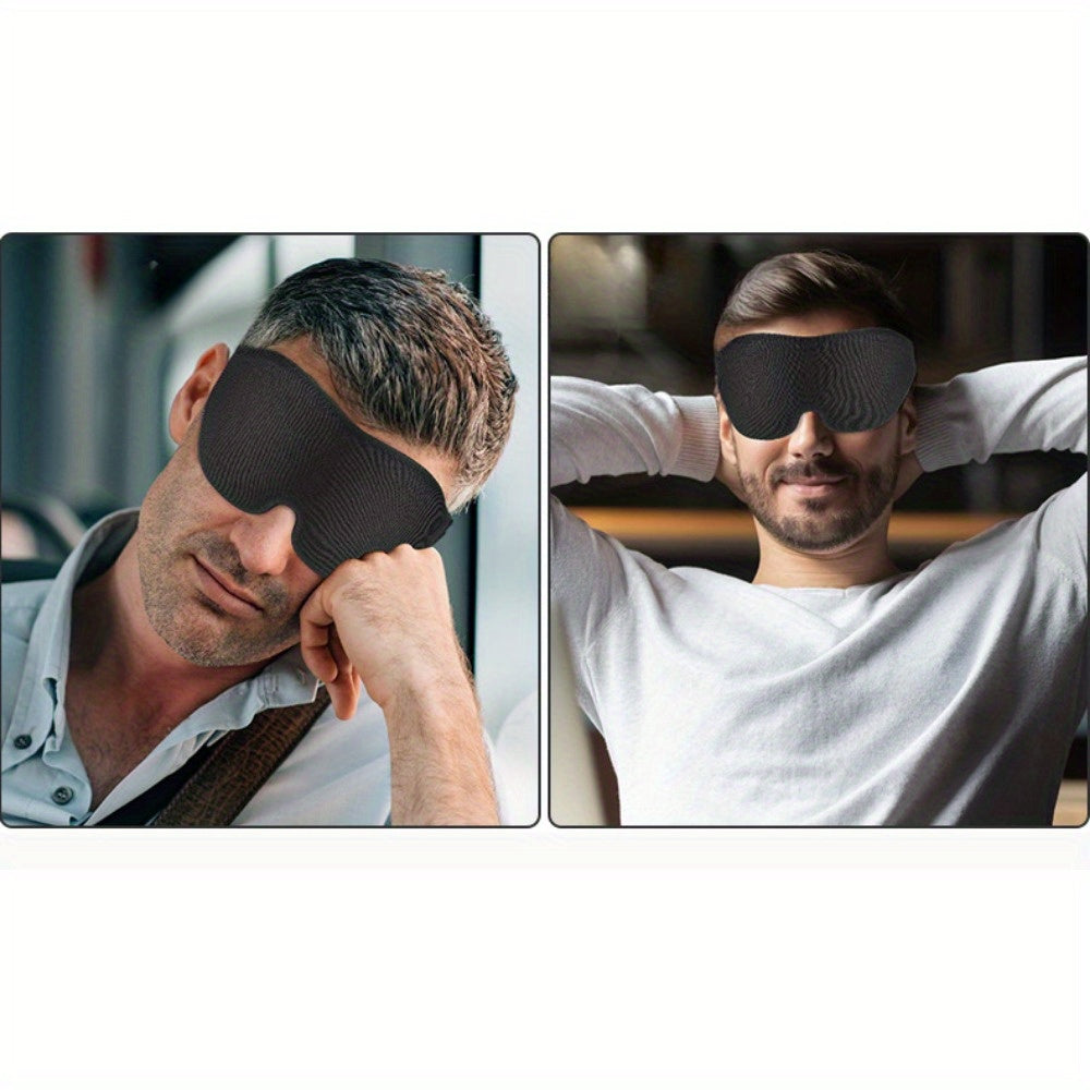 4pcs Blackout Eye Mask With Earplugs & Storage Bag 3D Contoured Blindfold