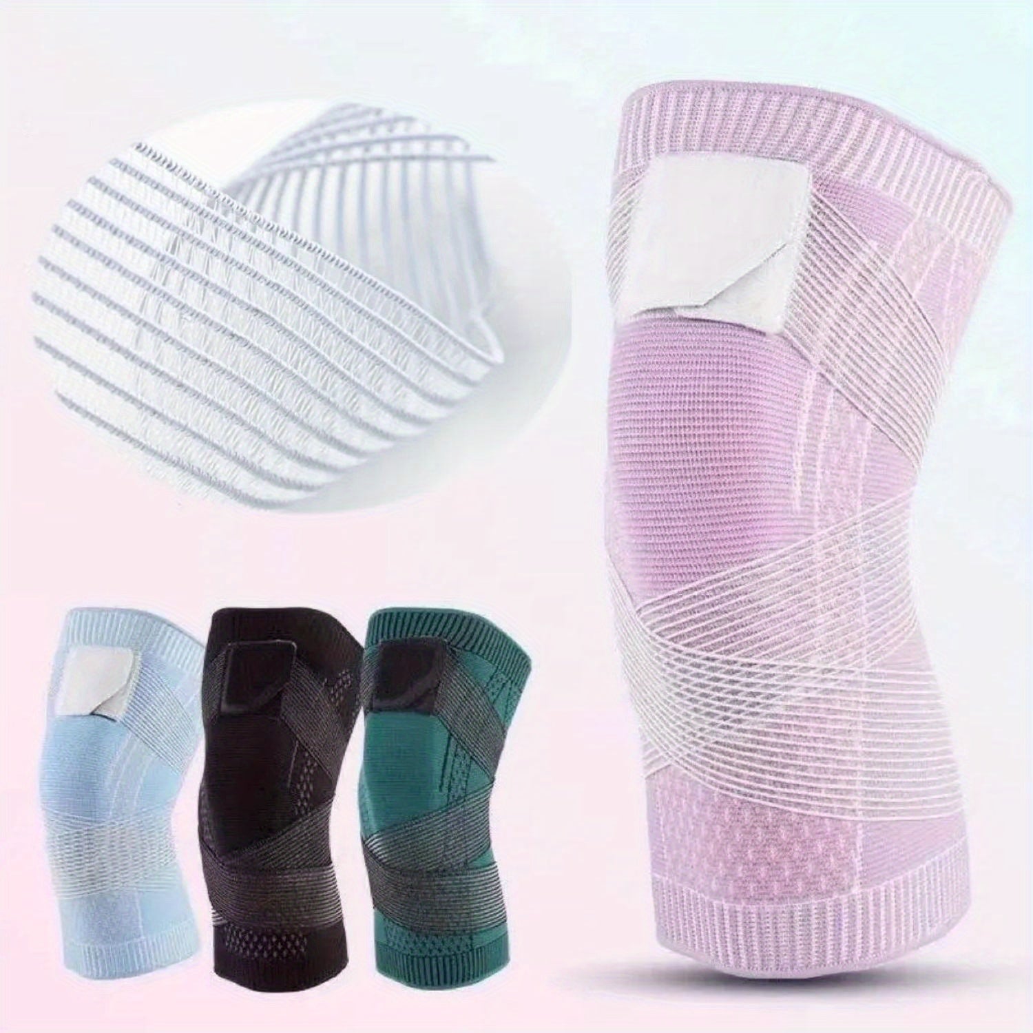 Non-slip Knitted Nylon Knee Pads for Sports Exercise