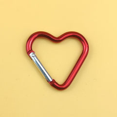 5pcs Heart Shaped Carabiner Metal Snap Hook for Outdoor Camping Hiking