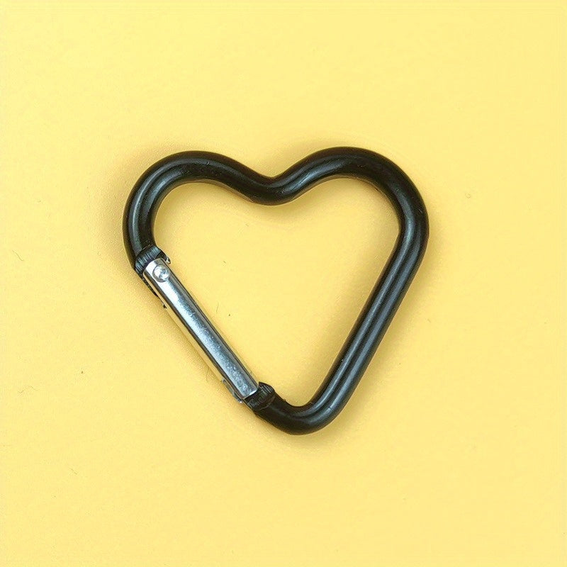 5pcs Heart Shaped Carabiner Metal Snap Hook for Outdoor Camping Hiking