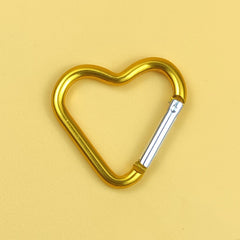 5pcs Heart Shaped Carabiner Metal Snap Hook for Outdoor Camping Hiking