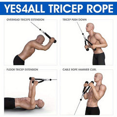 Bicep Training Rope Double Head Tension Rope - Tricep Training Single Head Rope
