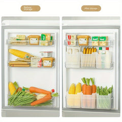 3pcs Plastic Storage Box Refrigerator Side Door Storage Box Kitchen Egg Rack Fru