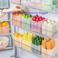 3pcs Plastic Storage Box Refrigerator Side Door Storage Box Kitchen Egg Rack Fru
