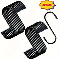 20pcs Metal S Hooks Heavy Duty Non Slip Hanger Hooks