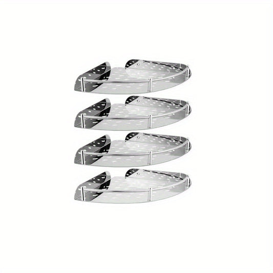 8pcs Stainless Steel Triangle Rack Bathroom Kitchen Storage Shelf