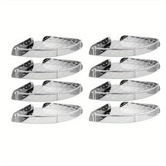 8pcs Stainless Steel Triangle Rack Bathroom Kitchen Storage Shelf