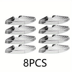 8pcs Stainless Steel Triangle Rack Bathroom Kitchen Storage Shelf