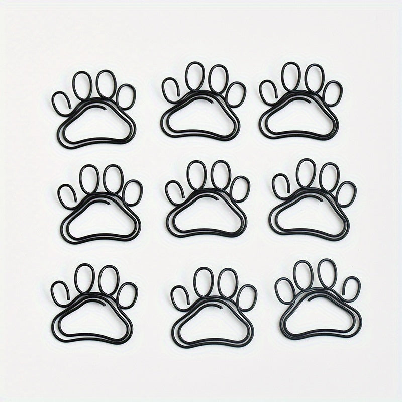 20pcs Cat Claw Paper Clips Macaron Pink Funny Cat Metal Pins