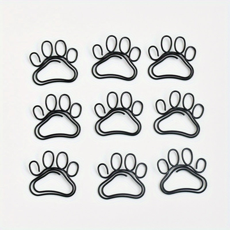 20pcs Cat Claw Paper Clips Macaron Pink Funny Cat Metal Pins