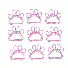 20pcs Cat Claw Paper Clips Macaron Pink Funny Cat Metal Pins