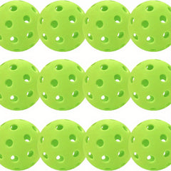 12pcs Pickleball Balls Set Outdoor 40 Holes Training Pickle Ball
