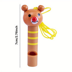 5pcs Multicolor Wooden Whistles Birthday Party Favors Christmas Toys