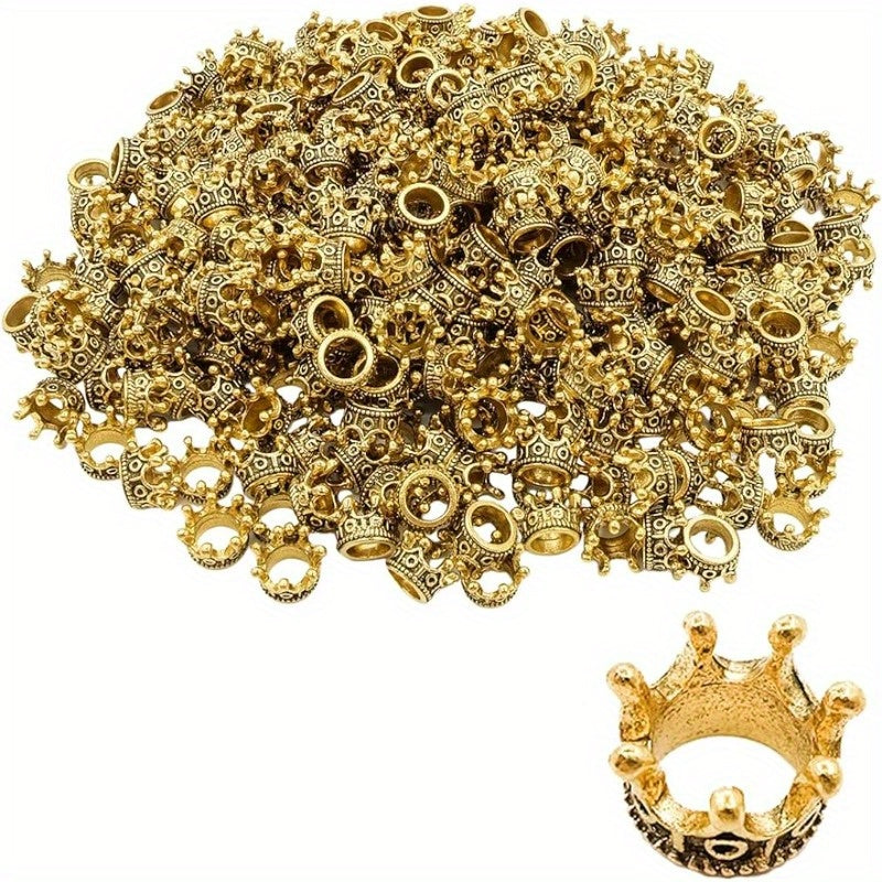 100pcs Small Golden Crowns Mini Crown Decorations Crown Pendants for DIY Jewelry