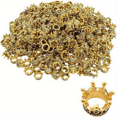 100pcs Small Golden Crowns Mini Crown Decorations Crown Pendants for DIY Jewelry