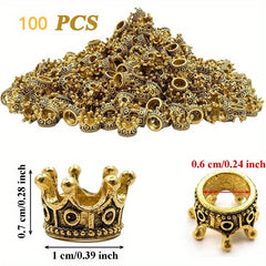 100pcs Small Golden Crowns Mini Crown Decorations Crown Pendants for DIY Jewelry