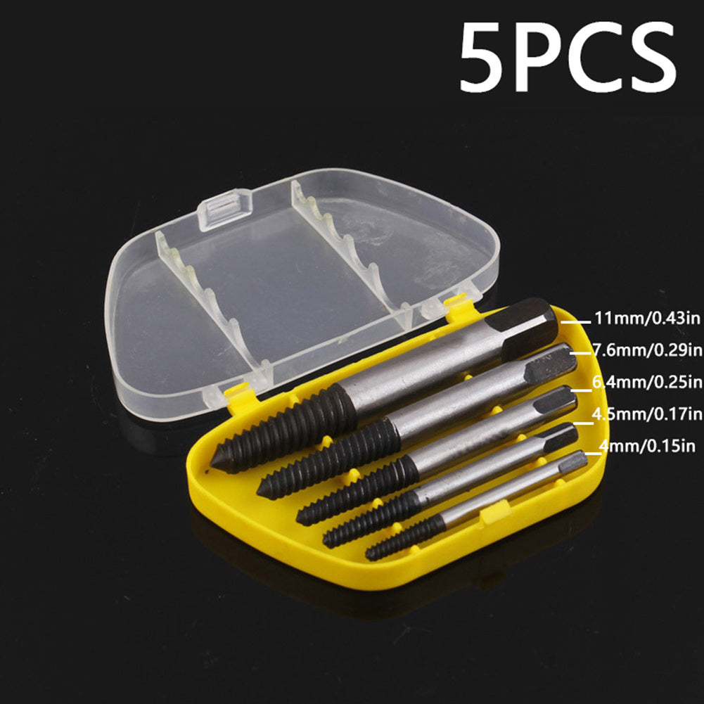 6pcs Bolt Remover Extractor Tool Set Easy Out Center Damaged Bolts Remover
