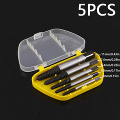 6pcs Bolt Remover Extractor Tool Set Easy Out Center Damaged Bolts Remover