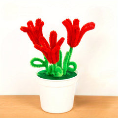 Macaron Twist Stick Bouquet in Candy Colored Wool