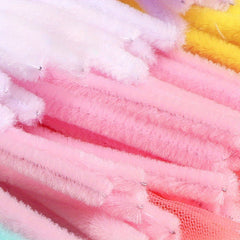 Macaron Twist Stick Bouquet in Candy Colored Wool