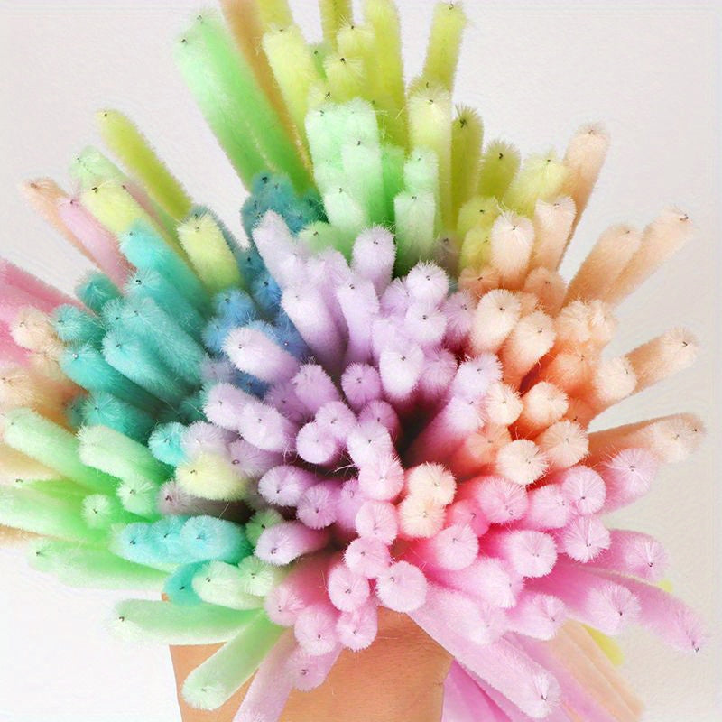 Macaron Twist Stick Bouquet in Candy Colored Wool