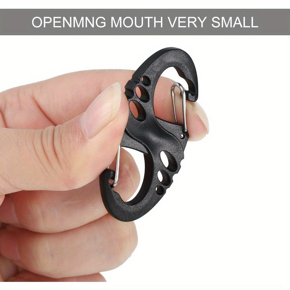 20pcs Small Plastic Keychains Clip Double S Biner Clips Mini Snap Hooks