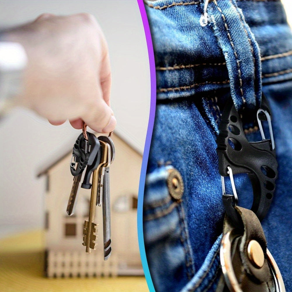 20pcs Small Plastic Keychains Clip Double S Biner Clips Mini Snap Hooks