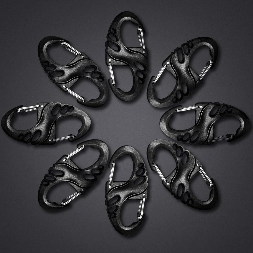 20pcs Small Plastic Keychains Clip Double S Biner Clips Mini Snap Hooks