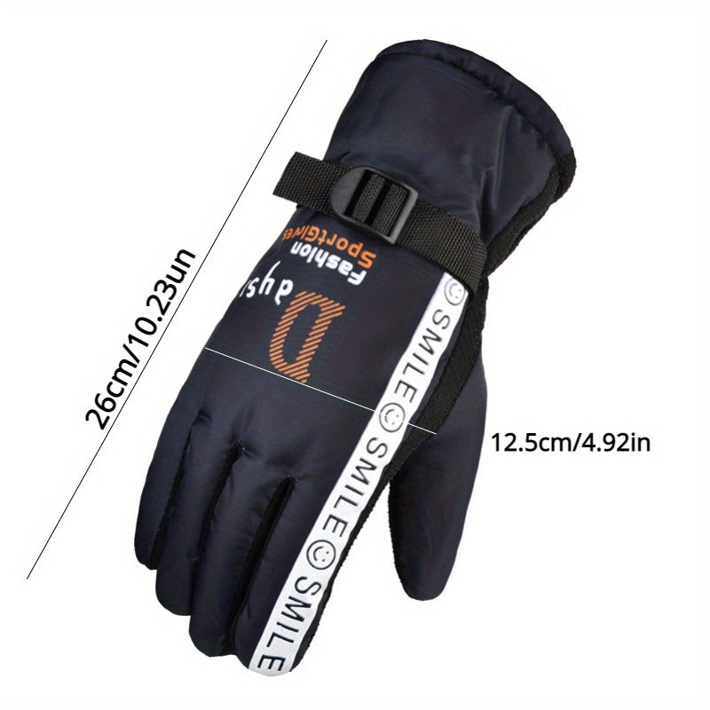Outdoor Winter Gloves - Windproof Coldproof Skiing Gloves - 1 Pair