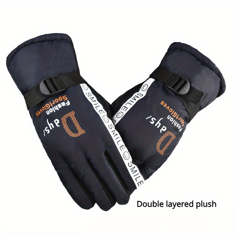 Outdoor Winter Gloves - Windproof Coldproof Skiing Gloves - 1 Pair